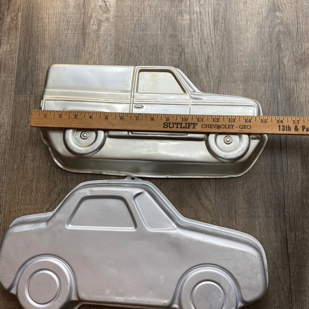 Vintage Wilton‎ Car and Van Cake Pan Set 1980 1989 Aluminum Bakeware 2 Piece